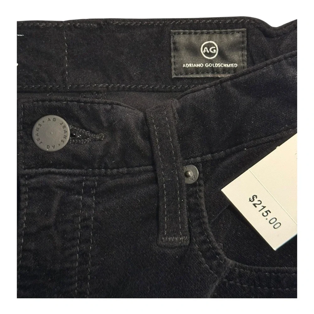 AG Adriano Goldschmied The Etta High Waist Wide Leg Crop Pants Black Size 4 (26)